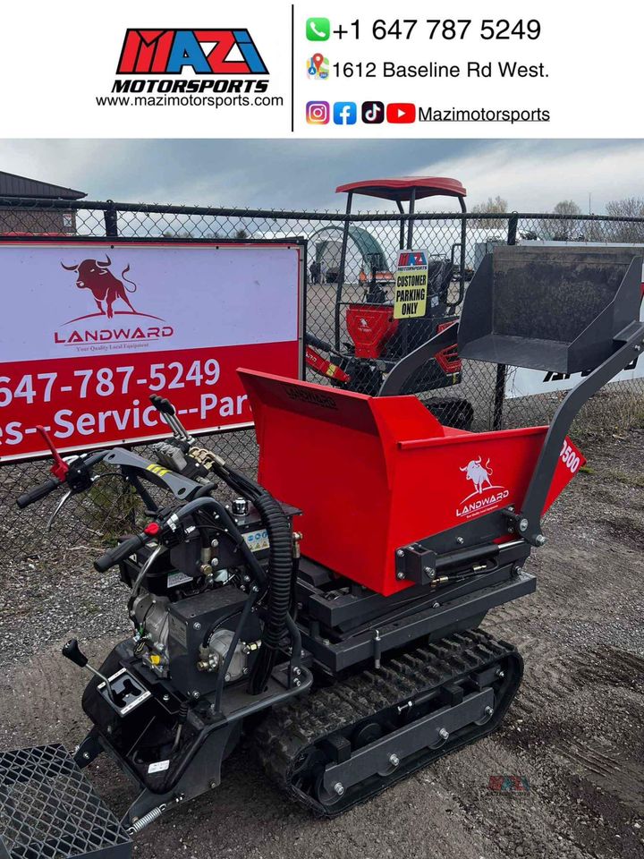 500kg Tracked Power Wheelbarrow – 10HP Gas Dumper | Landward WD500