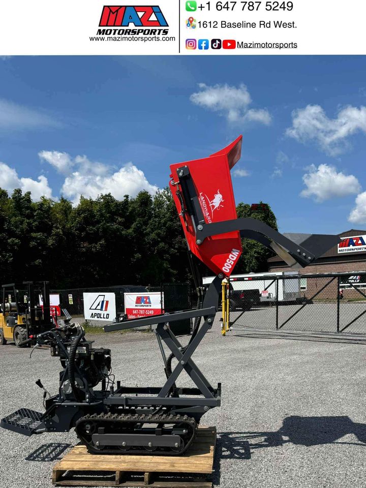 500kg Tracked Power Wheelbarrow – 10HP Gas Dumper | Landward WD500