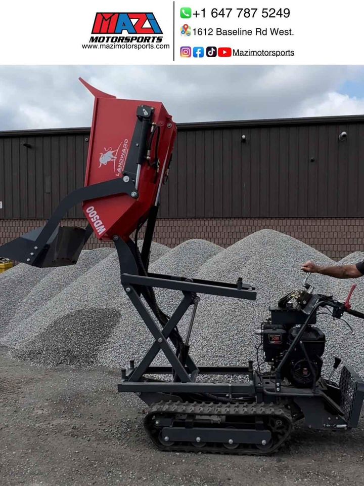 500kg Tracked Power Wheelbarrow – 10HP Gas Dumper | Landward WD500