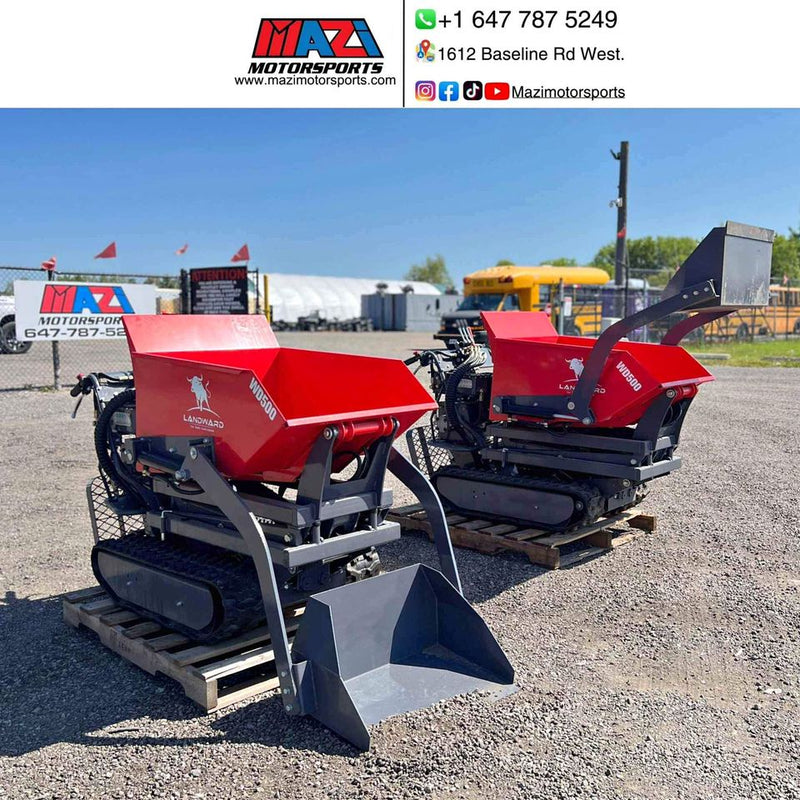 500kg Tracked Power Wheelbarrow – 10HP Gas Dumper | Landward WD500