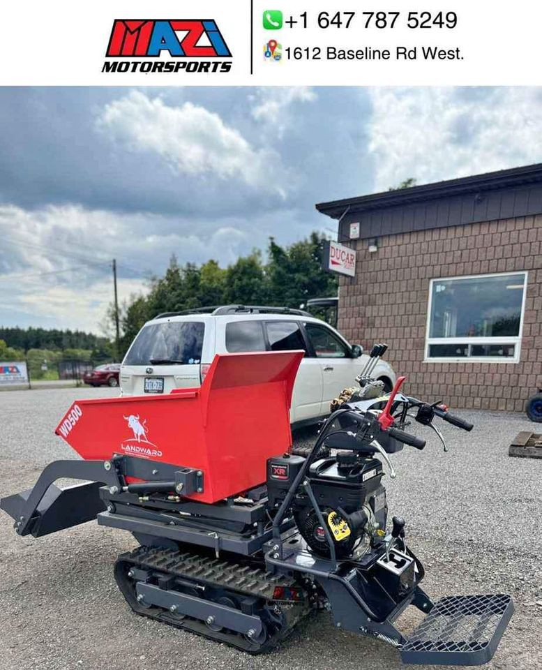 500kg Tracked Power Wheelbarrow – 10HP Gas Dumper | Landward WD500