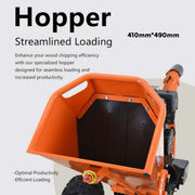 Chipease D1500E wood chipper hopper with 410x490mm opening
