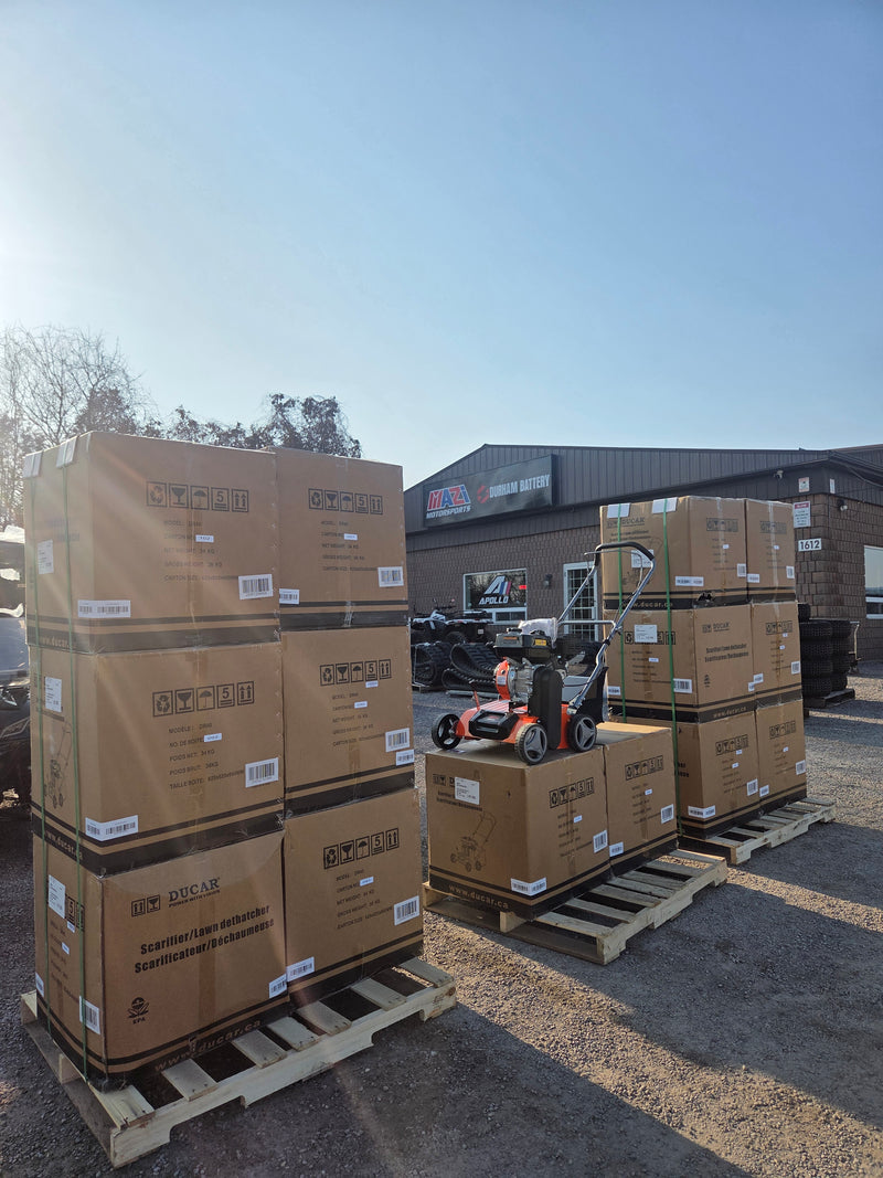 Gas lawn dethatchers in stock at Mazi Motors Ontario dealership