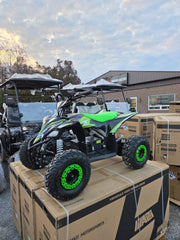 Mazi 1600W 48V kids electric ATV in green at Mazi Motors Ontario